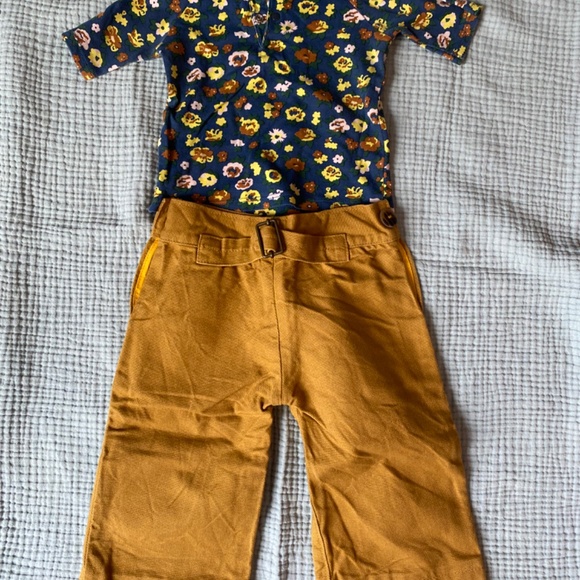 Misha and Puff blue and yellow floral t-shirt (Kids 12-18 months) - Picture 4 of 4